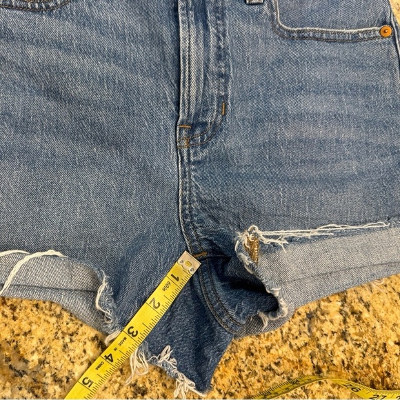 Madewell Jean Shorts Women’s Size 24 The Curvy Perfect Short Cuffed High Rise - Picture 10 of 11
